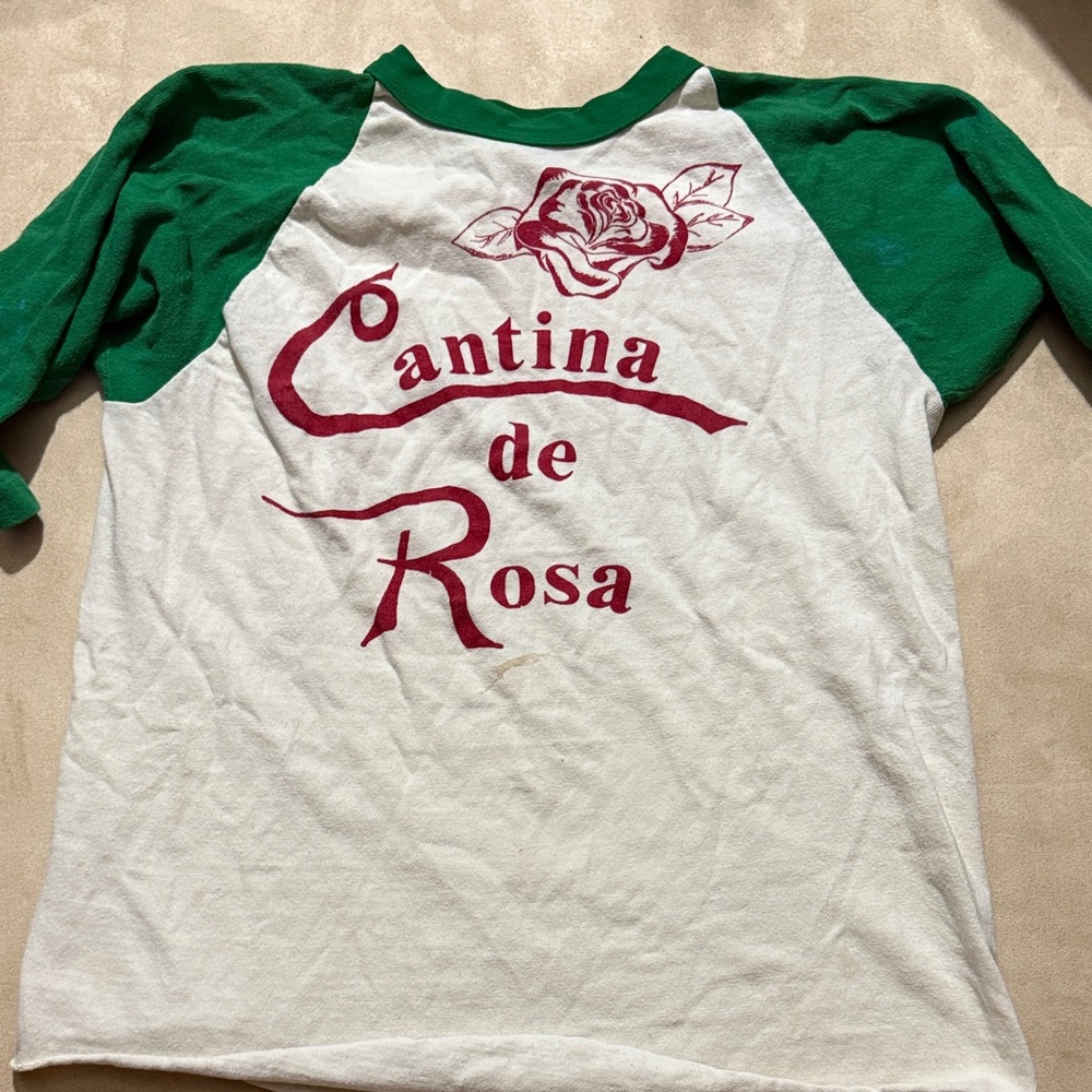 Youth Vintage Raglan Tee - Green and White